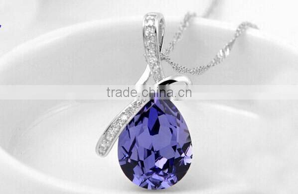 Women Jewelry Necklace Fashion Crystal pendant alloy ailver bracelet chain