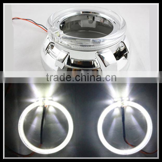 80mm 2.5 inch white color led DRL xenon lamp for toyota for volvo led angel eyes head lamp led halo rings kit