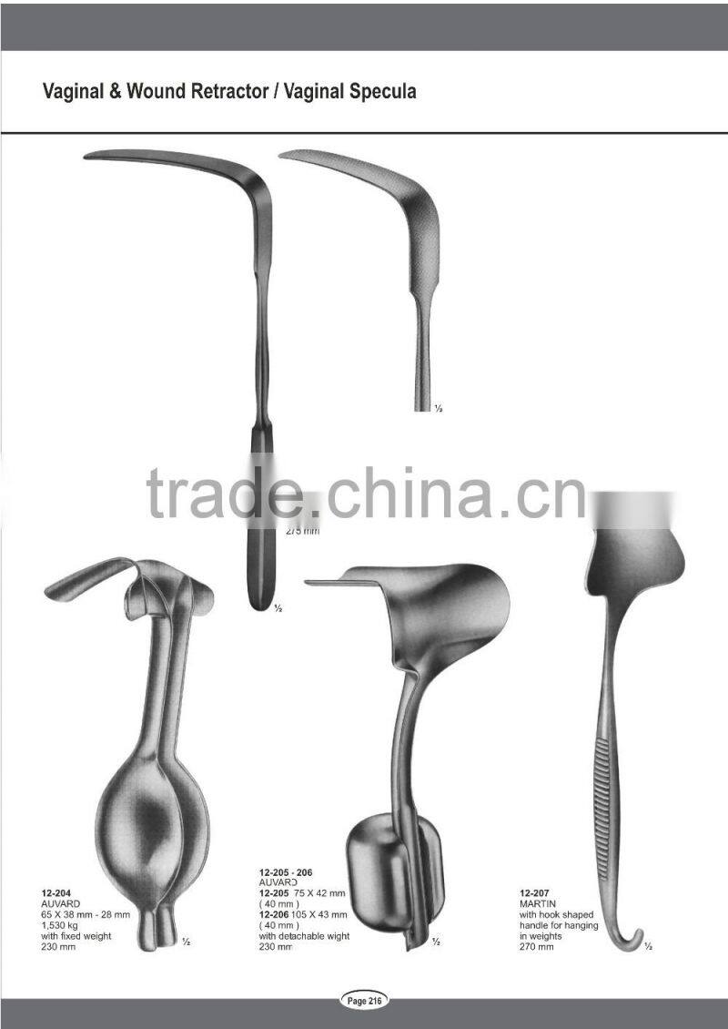 Surgical Medical Vaginal WEISSBARTH DOYEN lateral Speculum and Retractors Gynecology Instruments