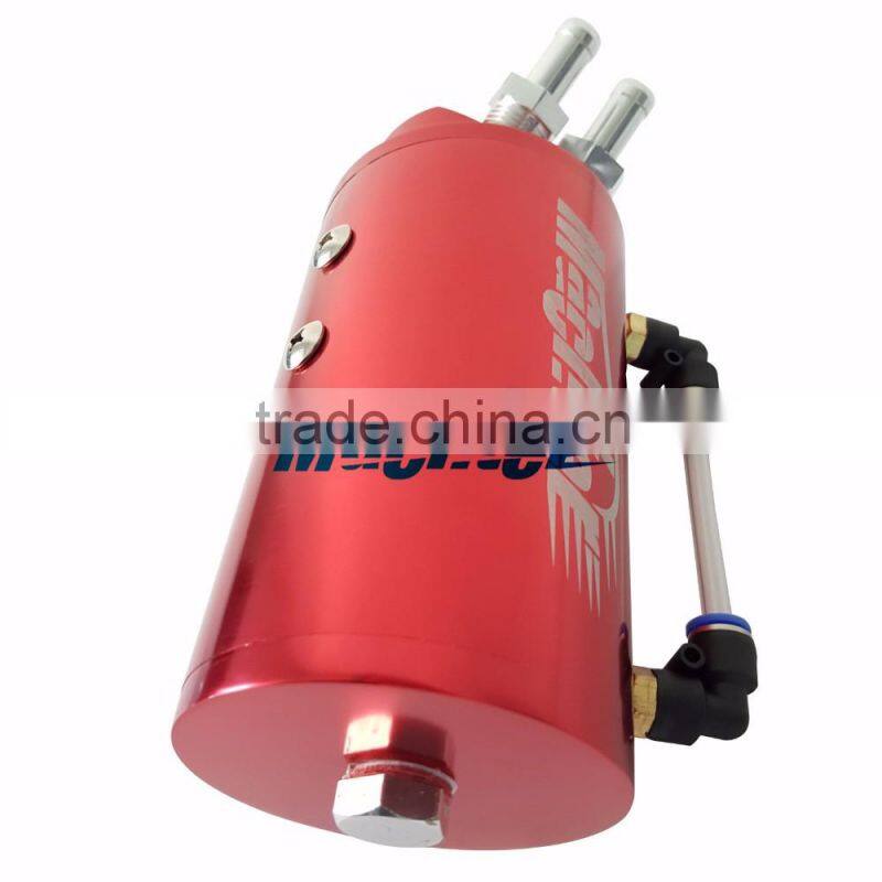 New Universal Car Racing Engine Oil Catch Tank Can Reservoir Red Round + Hose