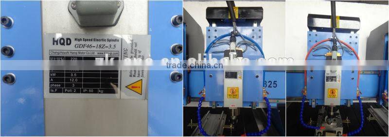 2 Heads 2 Rotary Axis Flat Cylinder Engraving Machine CNC Router DSP A18 4 Axis System ZK-1325