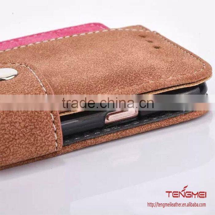 stand cover PU wallet for samsung galaxy s7 edge case