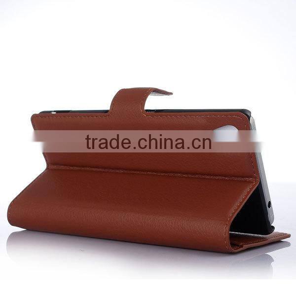 PU leather phone case for sony xperia z4 ,thin cover for sony xperia z4 smartphone