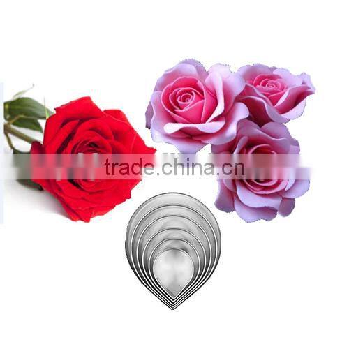 K-sun stainless steel leaf petal calyx rose cutter set for fondant gumpaste cake decorating reposteria