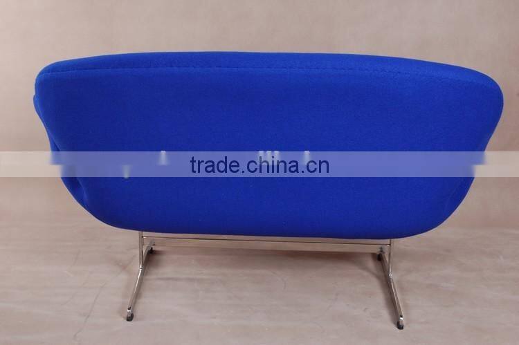 Fashion design modern popular 2 seater arne jacobsen hotel swan sofa