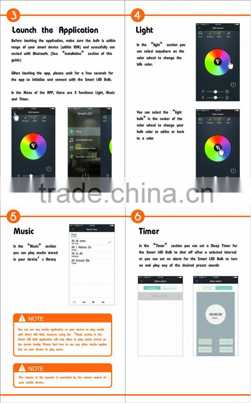 APP Control Bluetooth LED Bulb Speaker
