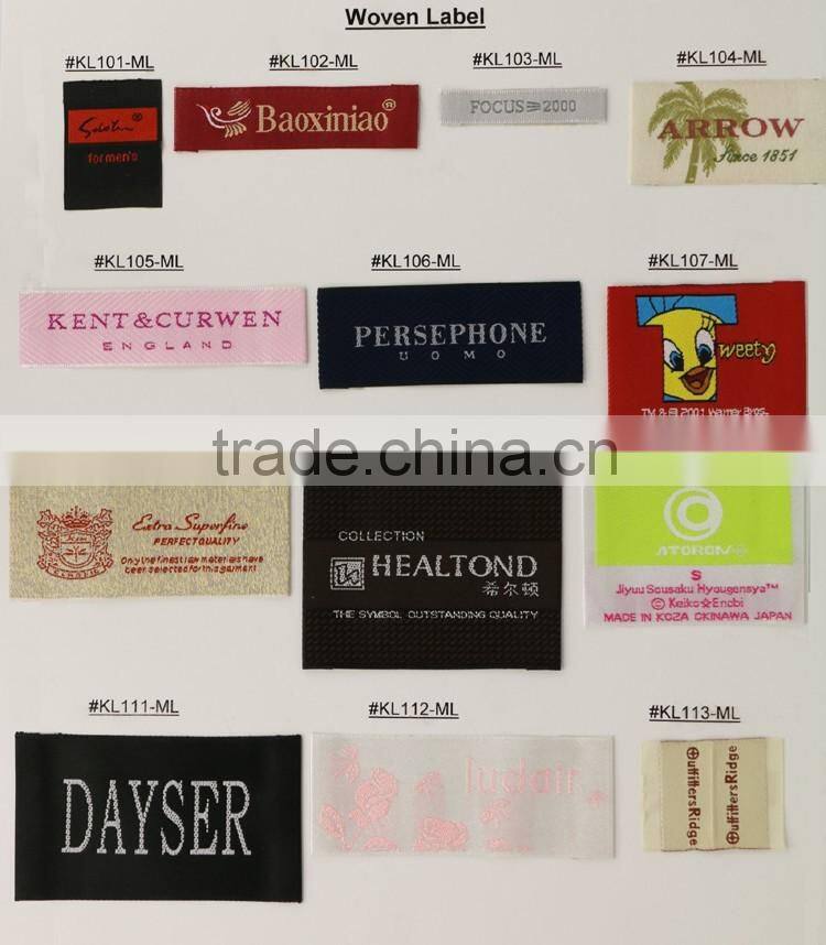 2016 Factory Direct Woven Labels Clothing Printed Label For Clothing Labels