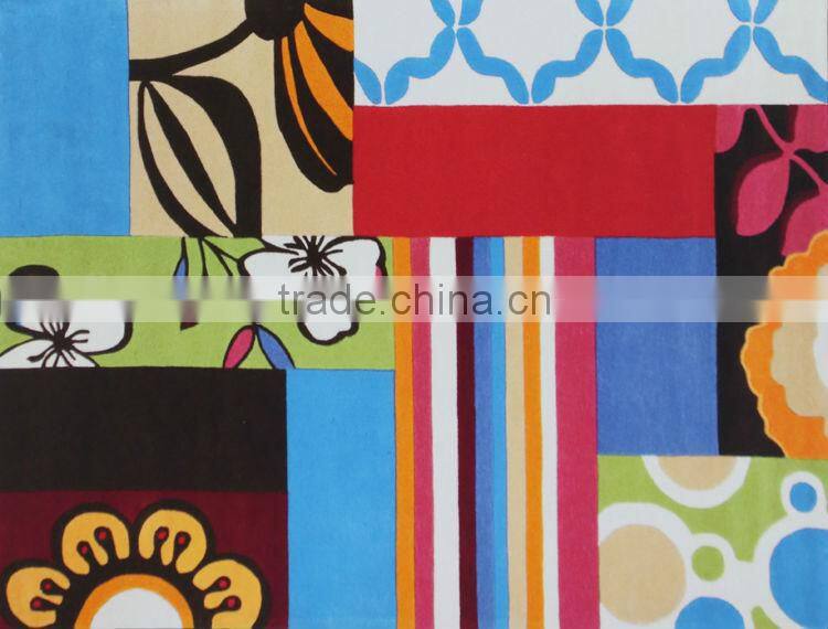 Decorative graphic carpet with modern pattern