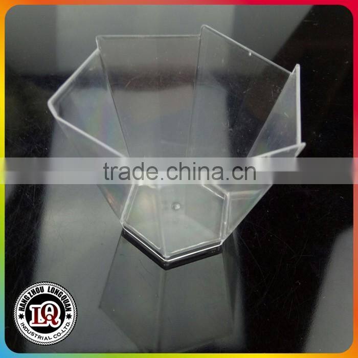 Disposable Hexagon Flower Shaped Plastic Cup