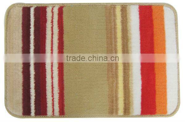 anti-slip colorful polyester bathroom mat colorful mat well used in bathroom