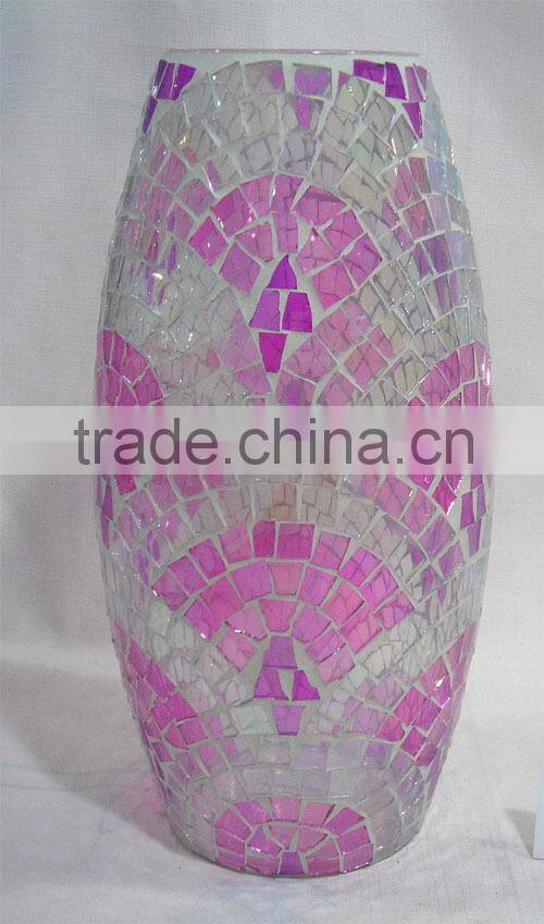 mosaic glass vases for home decro