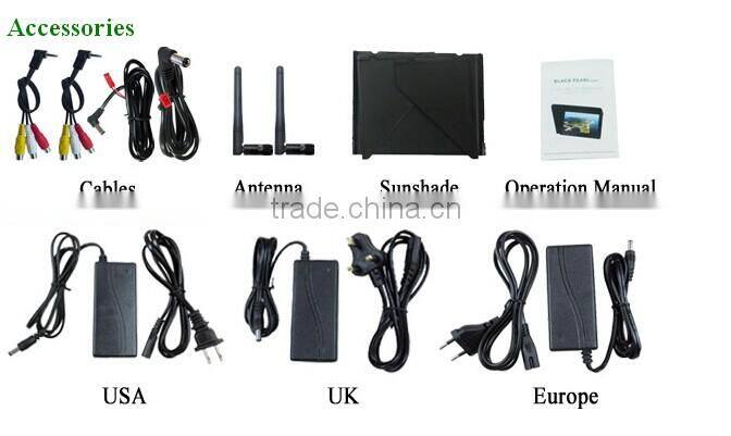 C884 5.8ghz 32ch diversity built-in battery no blue screen 7" FPV monitor for DJI Phantom 3