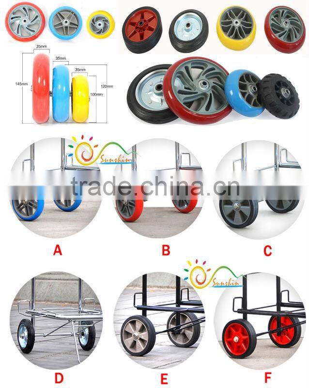 2015 metal moveable folding packing trolley,portable pull trolley cart/luggage cart