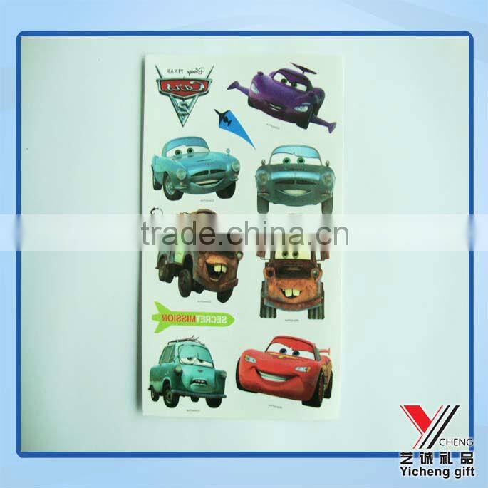 2014 cheap fashion cartoon tattoo sticker wholesale hot sale for kids children