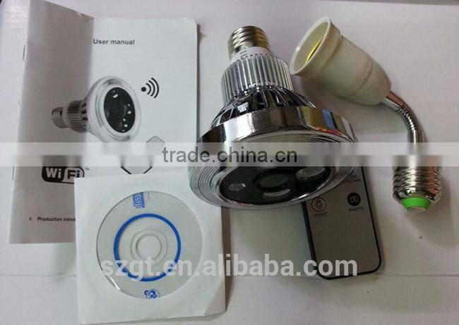 HD 720P Bulb CCTV Hidden Camera DVR Lamp Security IR Camera Motion Detect New US
