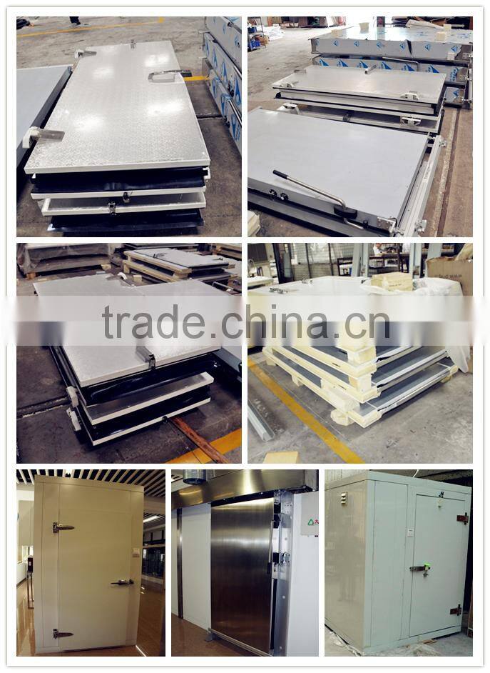 Cold room hinged door with embossed aluminum material