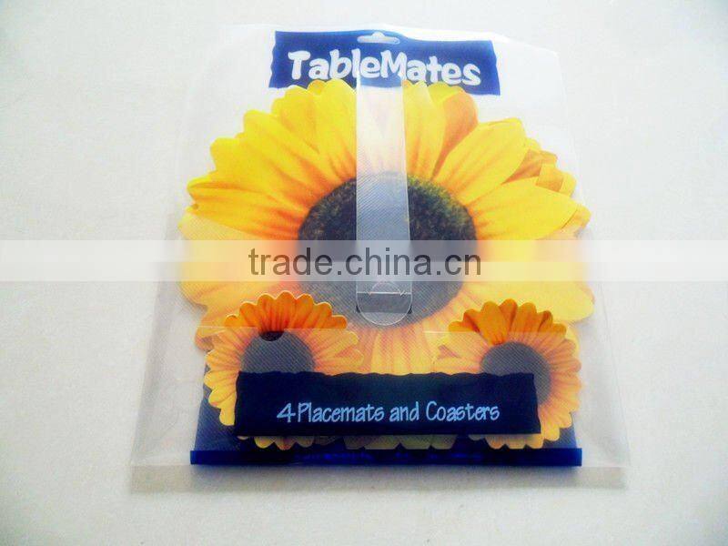 plastic placemat and coaster set