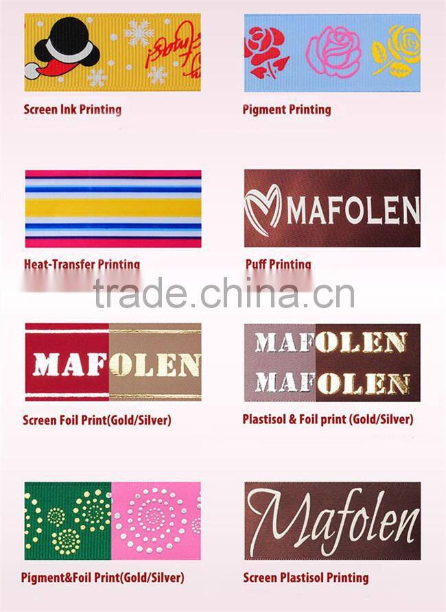 Popular new design competitive price cartoon grosgrain printed ribbon