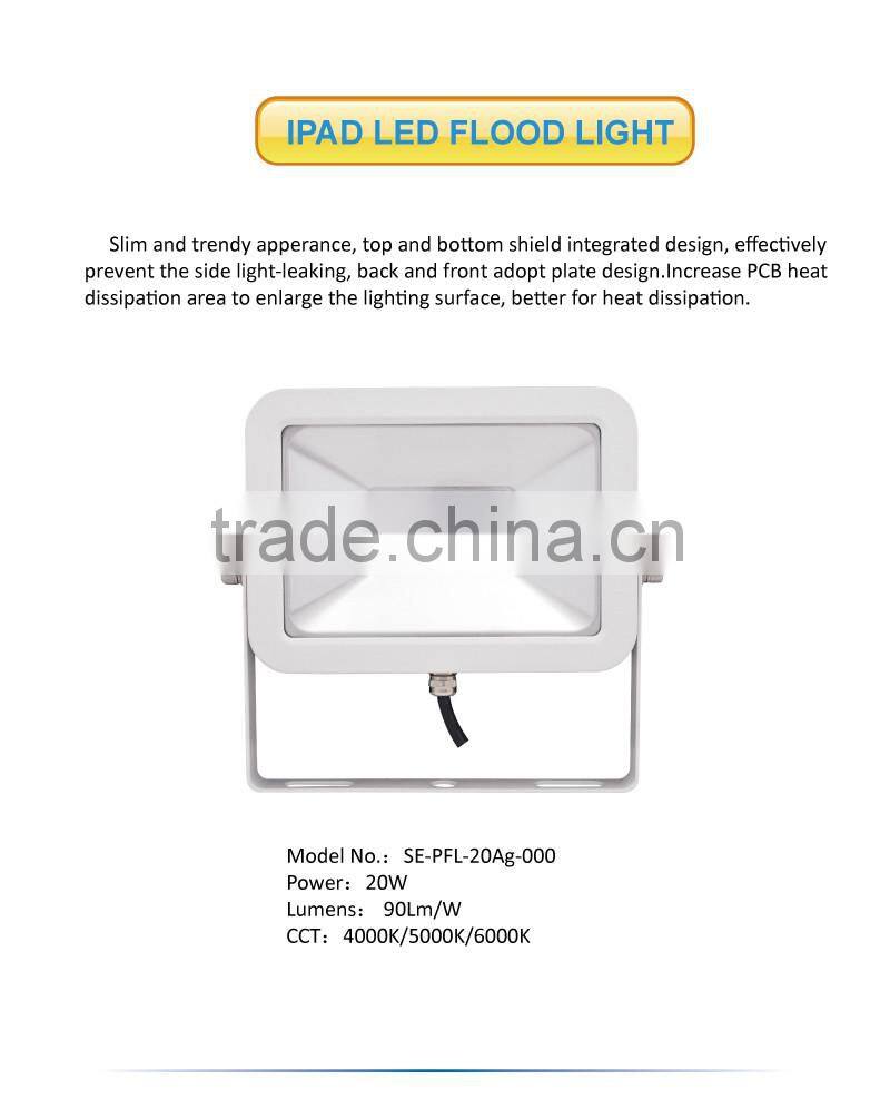 Aluminum Die Casting IPAD 20W LED Flood Light