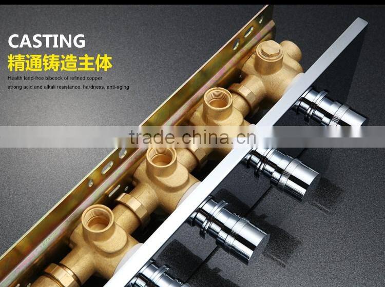 LABRAZE LE800600 shower panel with LED light and thermostatic faucet