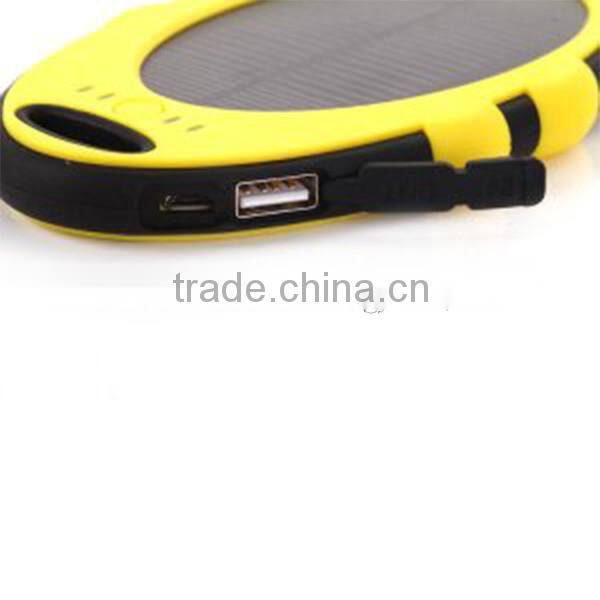 5000mAh Solar Power Bank Waterproof for iPhone for iPad for Android Phone