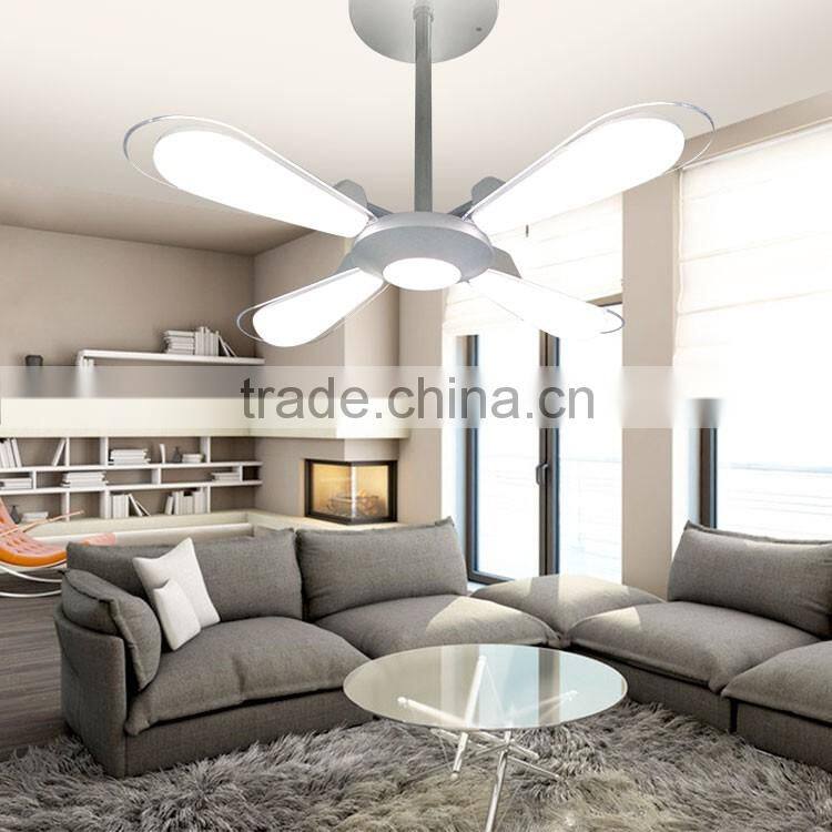 Single CCT Creative Deformable Fan Shape LED Ceiling Pendant Lamp for Restaurant