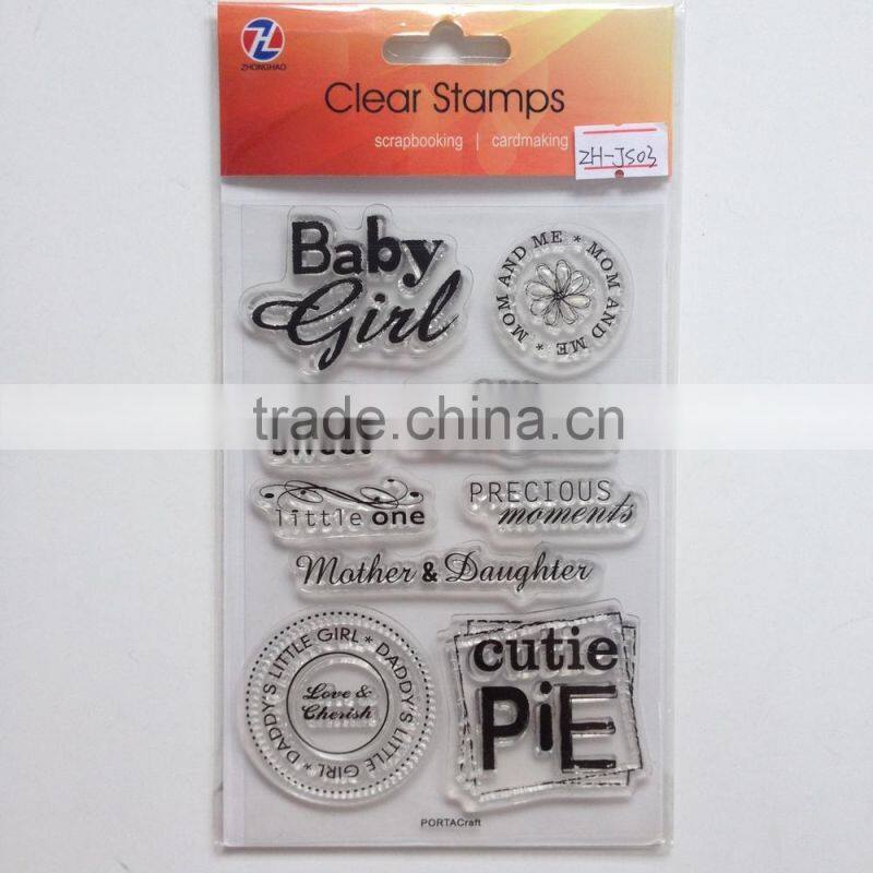 flower design clear stamp