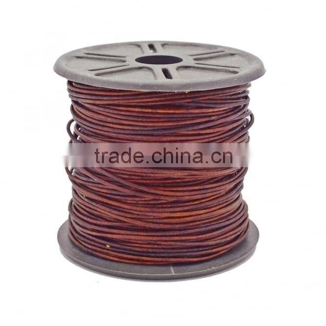 1mm Brown Round Leather Cords from Borg Export
