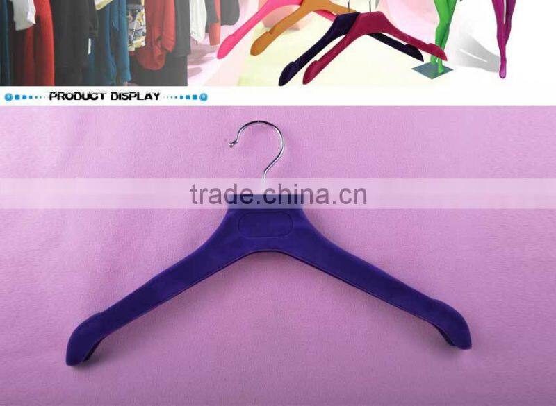 women's velvet flocking coat hangers custom
