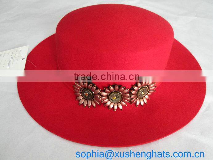 2014 Fashion 100% Wool Felt Oversize Fedora Floppy Wide Brim Winter Wool Felt Hat