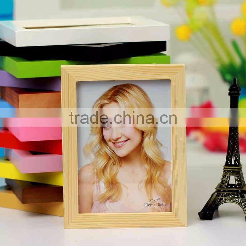 Easy Style Customized Size Mulit Color Wooden Photo Piture Frame