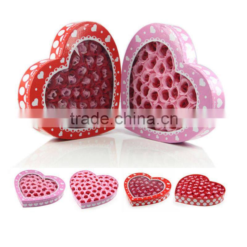 Fancy flower rose soap/rose flower soap with 50pcs soap flower