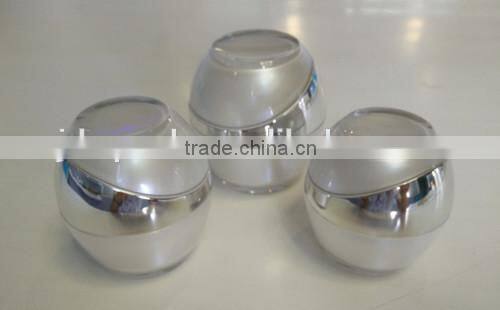 Ball shaped acrylic cream jar, cosmetic packaging JS-O02