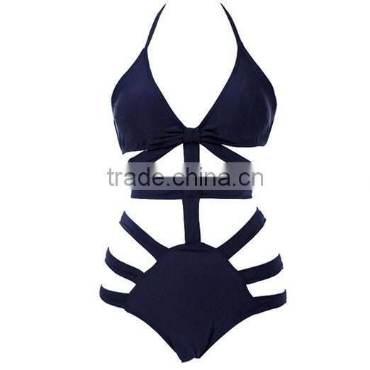 pure color conjoined sexy hot female bathing swimsuit