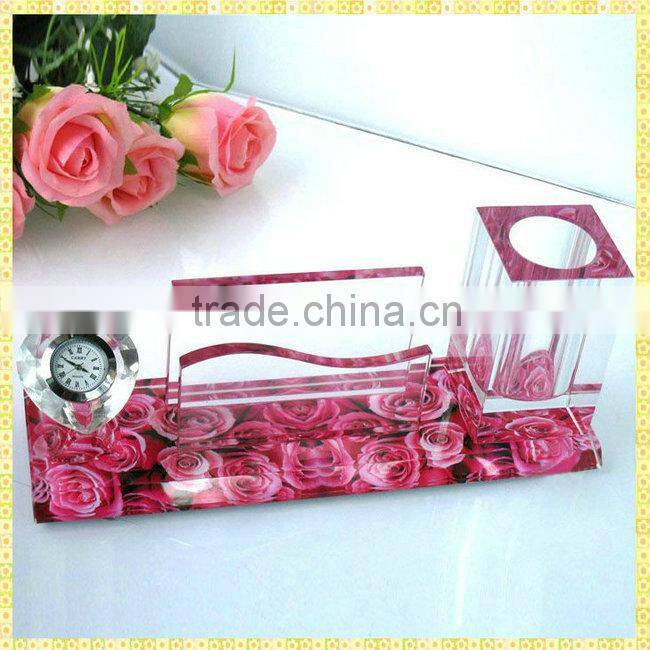 Pen Holder Crystal Office Desk Stationery Set For Business Souvenirs