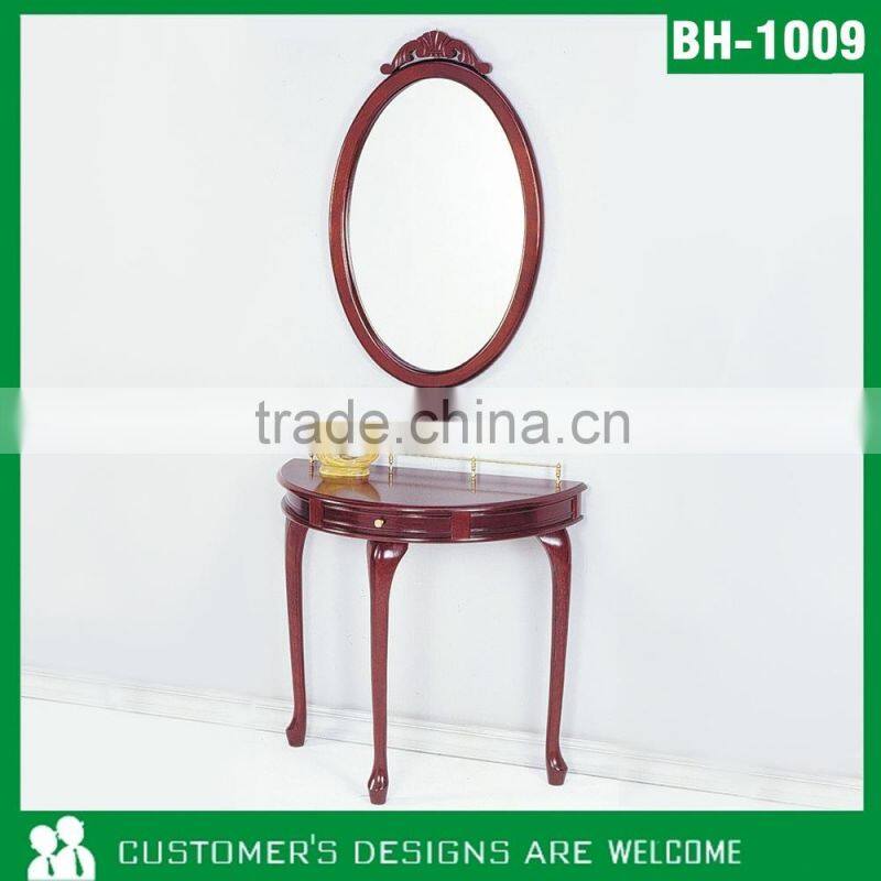 Hallway Console Table With Mirror, Classical Console Table With Mirror