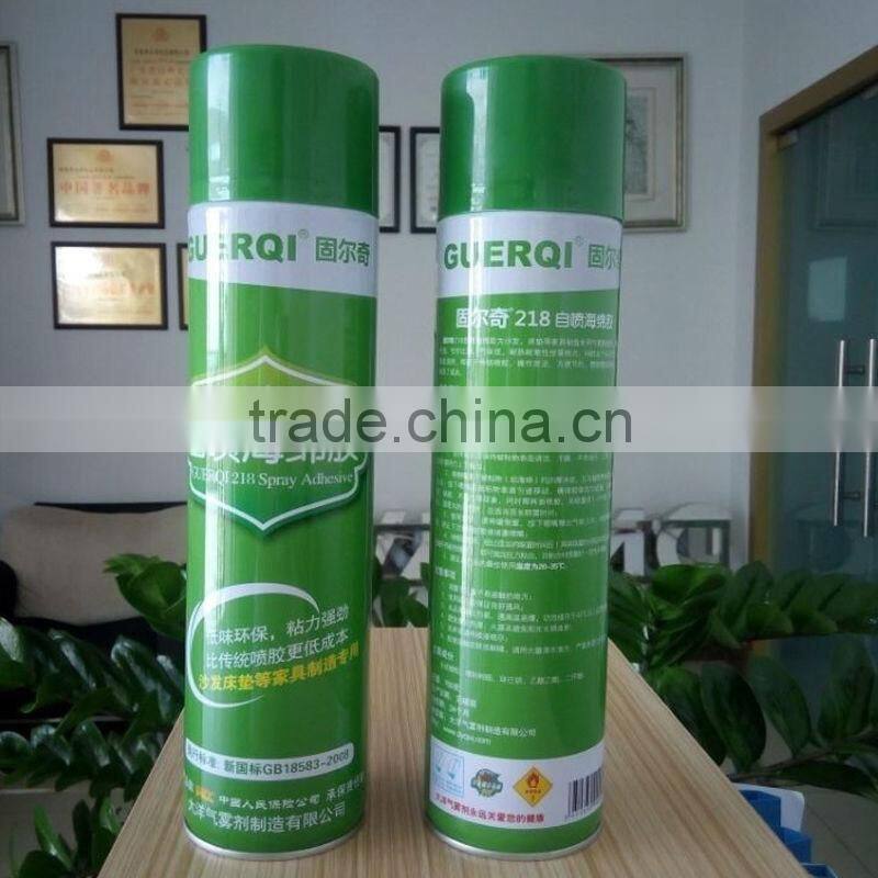 2014 hot selling GUERQI 218 high-end spray adhesive for foam sponge