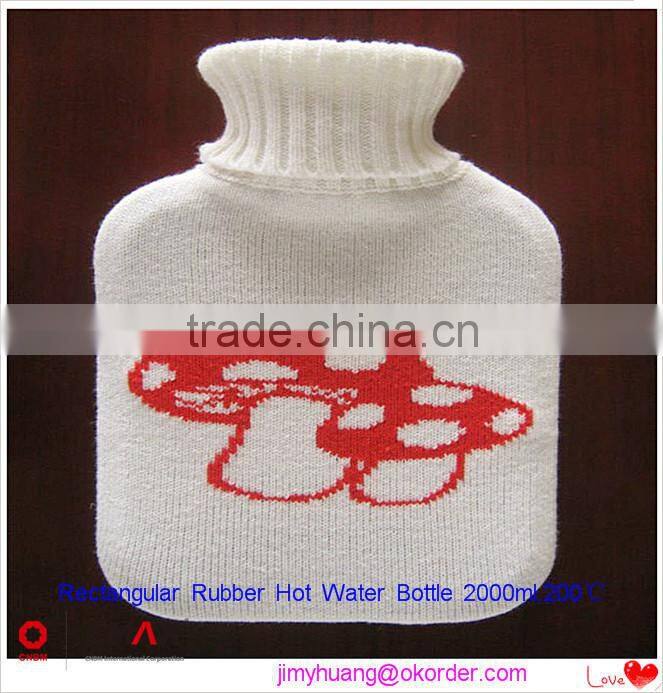 Hot Water Bottle Animal Plush Cover 2000ml Natural Rubber Medical Houseware /JH