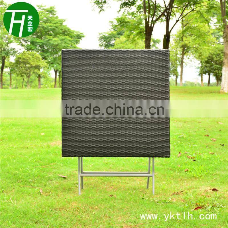 Outdoor Table Folding Rattan Cafe Table