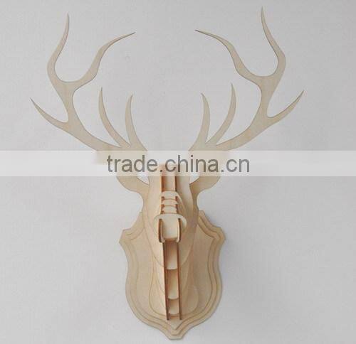 wood veneer shapes, wooden deer head