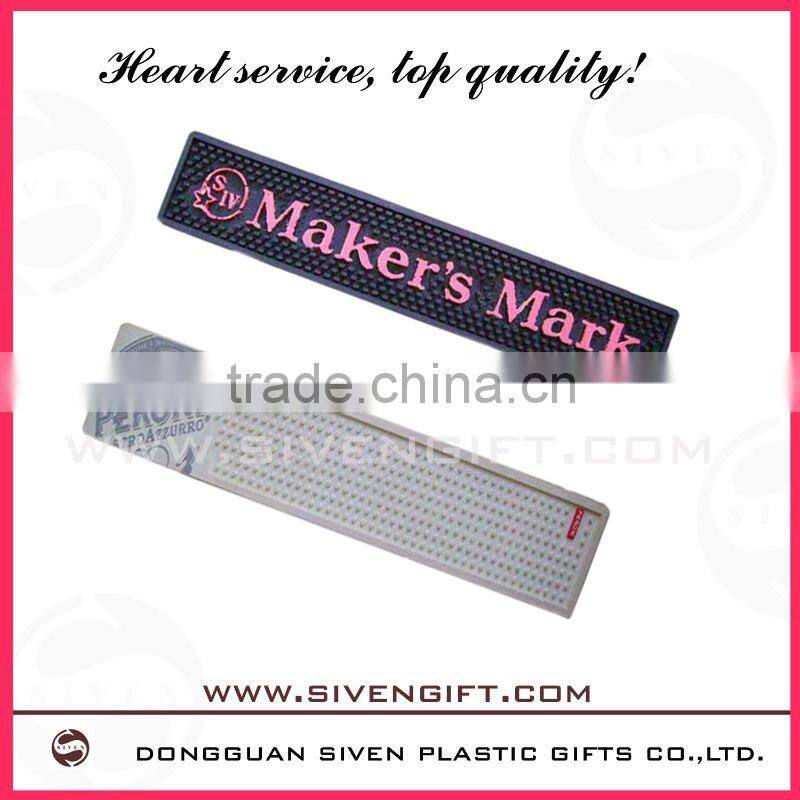 Soft Pvc Rubber Custom Logo Bar Mat