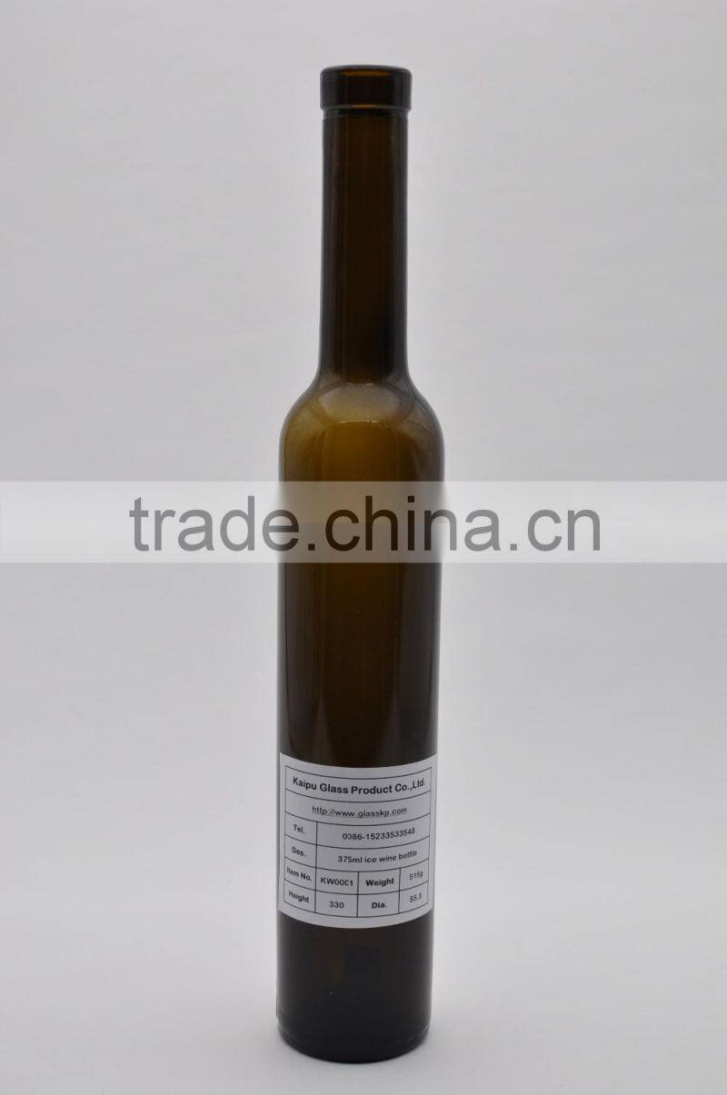 375ml long neck glass bottles with cork