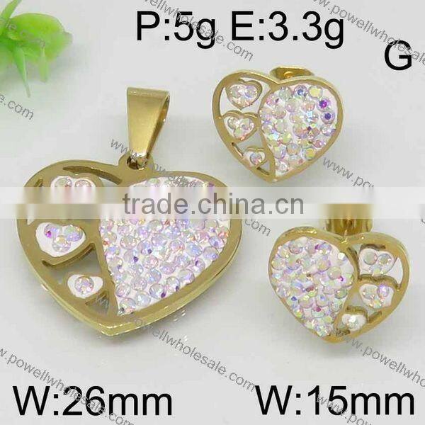 Fashion deisgns diamond gold set custom jewelry china supplier