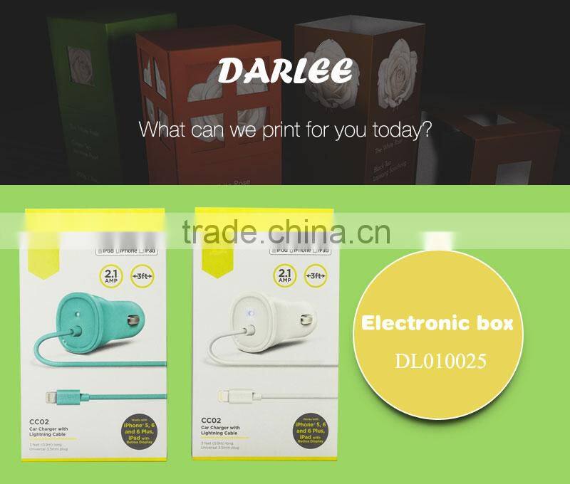 China hot sale unique creative design uv embossed hanging mobile phone charger packaging