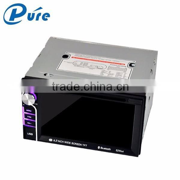 High quality new 6.2 inch universal 2 din car dvd player with bluetooth