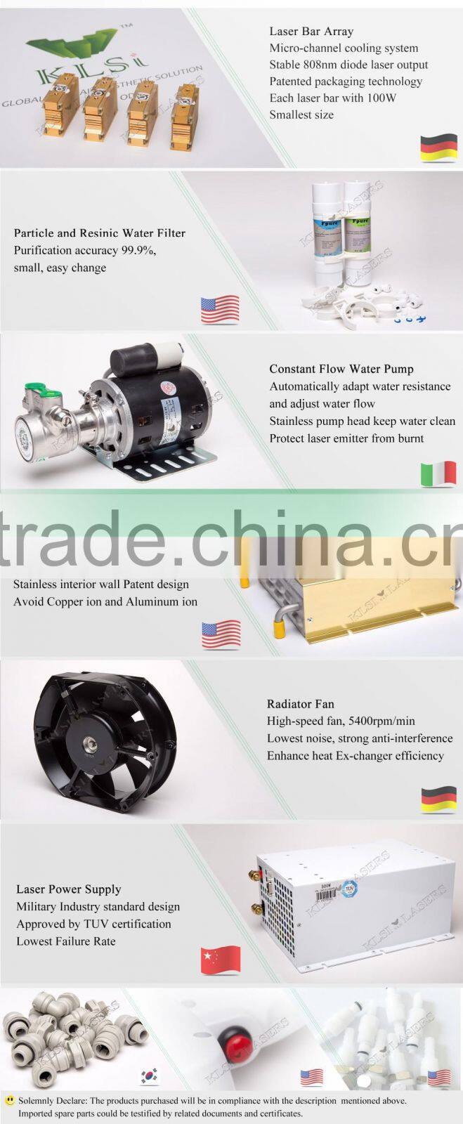 China most professional 808nm diode laser manufacturer KLSi