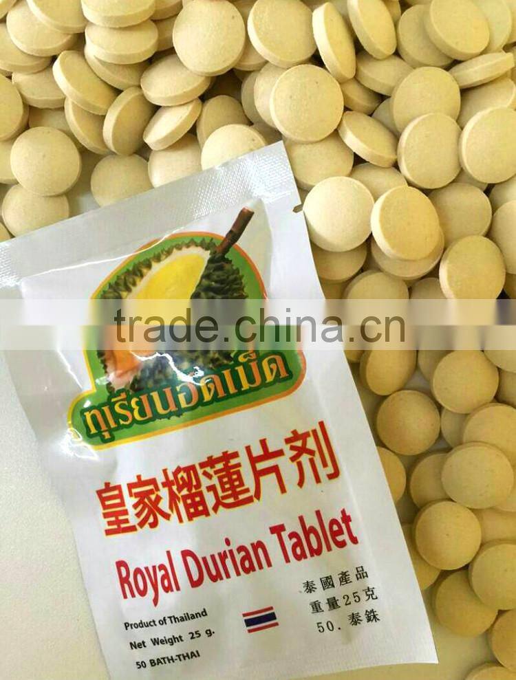 Thai tastes great durian tablets mix milk sweet candy premium natural produce of Thailand finest healthy desserts good taste