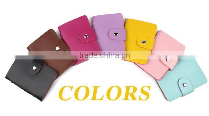 Women Ladies Soft Candy Color Holder Pocket Business ID Credit Card Case Bag Box Wallet With Cheap Price