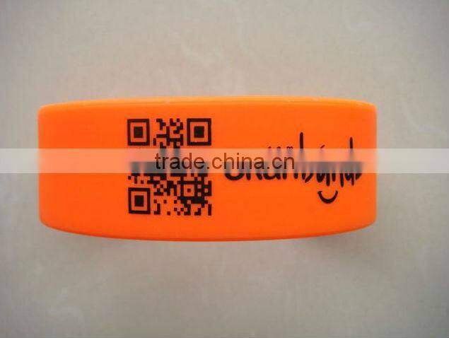 Hot New Products for 2014 Qr code Silicon bracelet QR Silicon Wristband