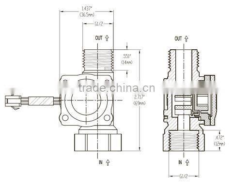 MR-A168-3 glass-filled nylon material liquid flow sensor water flow sensor for water tank
